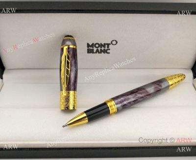 Mont Blanc Daniel Defoe Purple Rollerball Pen Montblanc Pen Replica AAA